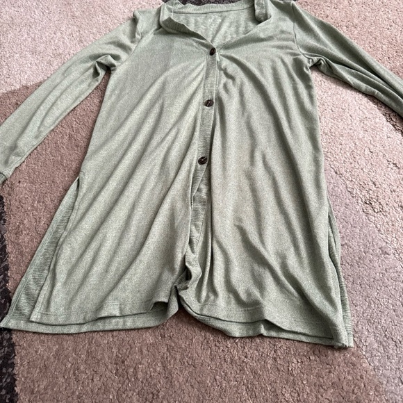 Cuddl Duds Heathered Green Seriously Soft Sweater - PS - Picture 7 of 8